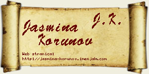 Jasmina Korunov vizit kartica
